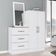 Comoda Multiuso 2 Portas 3 Gavetas Com Espelho 115 Cm B700 Branco Briz Branco