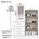 Comoda Multiuso 2 Portas 3 Gavetas Com Espelho 115 Cm B700 Branco Briz Branco