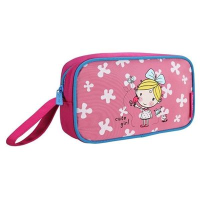 Estojo Tamanho Médio Rosa Pequeninos Jacki Design Fúcsia Loira