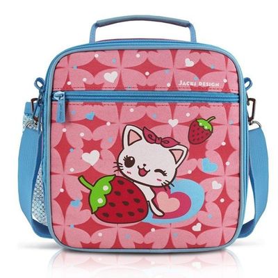 Conjunto Lancheira Térmica Filhotinho E Pote Para Lanche De 4 Peças Salmão