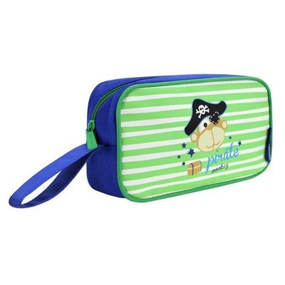 Estojo Tamanho Médio Azul Pequeninos Jacki Design Azul - Macaco