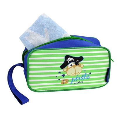 Estojo Tamanho Médio Azul Pequeninos Jacki Design Azul - Macaco