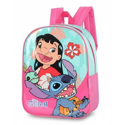 Mochila Costas Stitch Pequena Creche Baby Aloha Escolar Luxcel