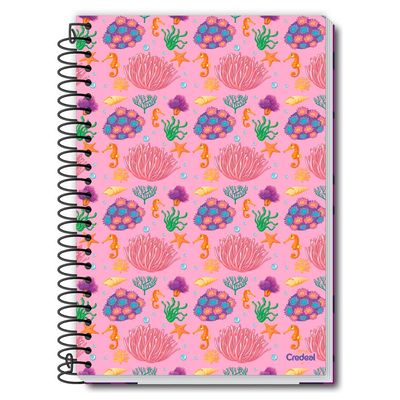 Caderno Universitário 20 M Espiral D'Tales 280 Fls - 285633 - Credeal Capa Dura