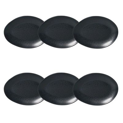 Conjunto De Pratos De Sobremesa Oval 06 Peças Orgânico Eclipse Porto Brasil
