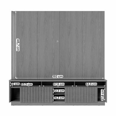 Home Estante Rack Jordão Para Tv Até 75 Polegadas Com Led Freijo Freijo