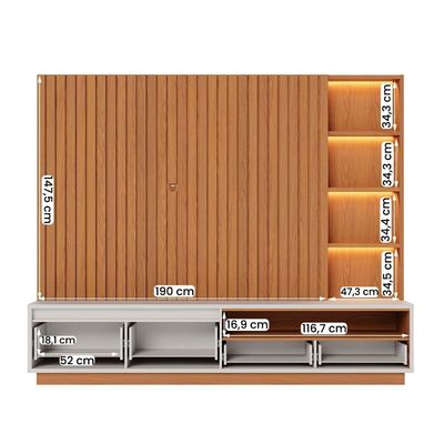 Home Estante Rack Cancun Para Tv Até 82 Polegadas Freijo-off White Matte Freijo-off White Matte