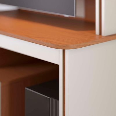 Home Estante Belaya Sala Para Tv De Até 65 Polegadas Freijo-off White Matte Freijo-off White Matte