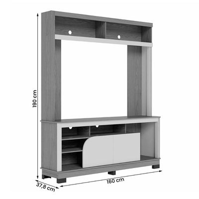 Home Estante Belaya Sala Para Tv De Até 65 Polegadas Freijo-off White Matte Freijo-off White Matte
