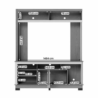 Home Estante Belaya Sala Para Tv De Até 65 Polegadas Freijo-off White Matte Freijo-off White Matte