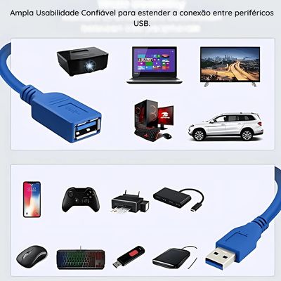 Cabo Extensor USB 3.0 Cabo 1 Metro AM+FM Azul DK-104