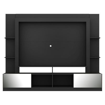 Rack com Painel Suporte Tv 65´´ com Espelho Preto/Madeirado