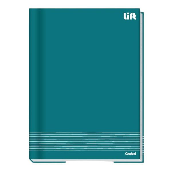 Caderno Brochura Universitário Capa Dura A4 1 Matéria 80 Folhas Lift Credeal Verde