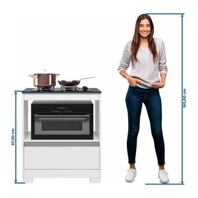 Balcão Para Cooktop 4 Bocas Notável 3110 Branco