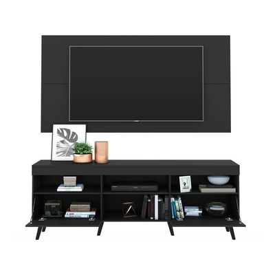 Rack Painel Com Espelho Para Tv Até 65´ Flórida Fg3138 Preto