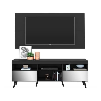 Rack Painel Com Espelho Para Tv Até 65´ Flórida Fg3138 Preto