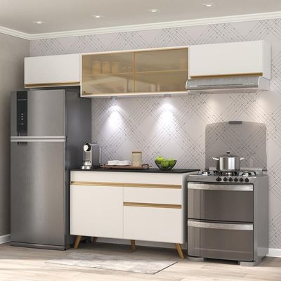 Cozinha Compacta 4 Peças Com Leds Veneza Up Multimóveis