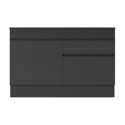 Balcão Cozinha Gabinete Pia 120 Cm 2 Portas 1 Gaveta Preto