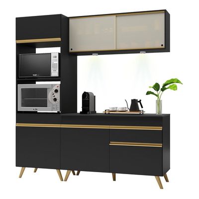 Cozinha Compacta 3 Peças Com Leds Veneza Up Multimóveis