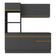 Armário De Cozinha Compacta 3 Peças Com Rodapé Mp2177 Made Multimóveis Preto/dourado Preto/dourado
