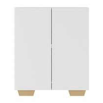 Armário Lavanderia Com 2 Portas Multimóveis Branco/natural