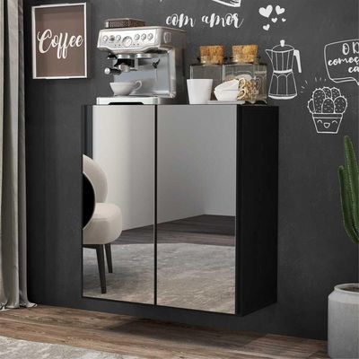 Aparador Buffet 3 Portas Suspenso Vegas V1012 Preto
