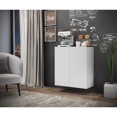 Aparador Buffet 2 Portas Suspenso Multimóveis V3608 Branco