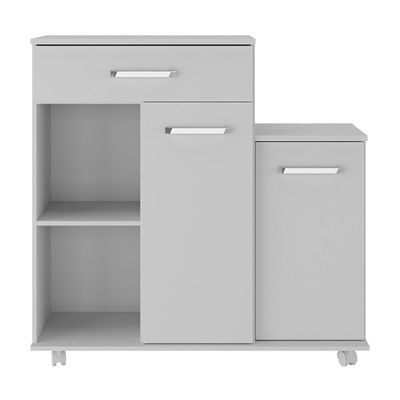 Armário De Cozinha Balcão Multiuso Para Microondas Multimóveis Mp2189 Branco Branco