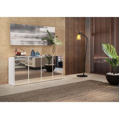 Aparador Buffet 4 Portas Vegas Multimóveis V3558 Branco