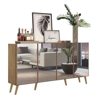 Aparador Buffet 4 Portas Multimóveis V3594 Rustic Rustic