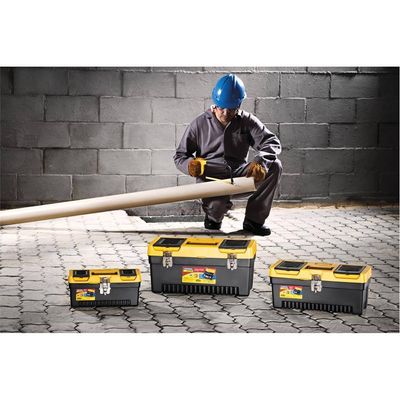 Caixa Plástica para Ferramentas 13 Polegadas 43803013 Tramontina Amarelo e Preto