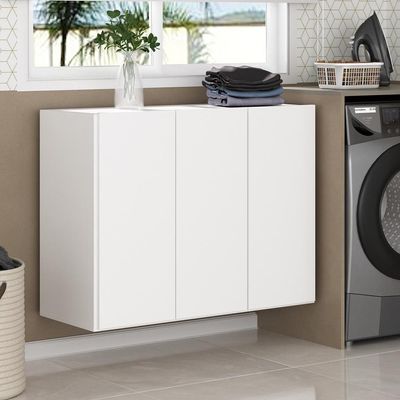 Armário Lavanderia Com 3 Portas Multimóveis Mp5032 Branco