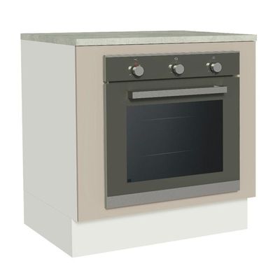 Balcão Para Forno De Embutir 80 X 60 Cm Com Tampo Branco/crema Agata Madesa Branco/crema