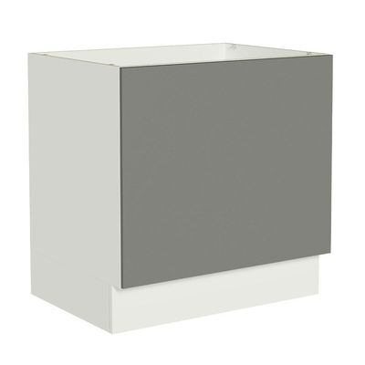 Balcão Para Forno De Embutir 80 X 60 Cm Sem Tampo Branco/cinza Agata Madesa Branco/cinza