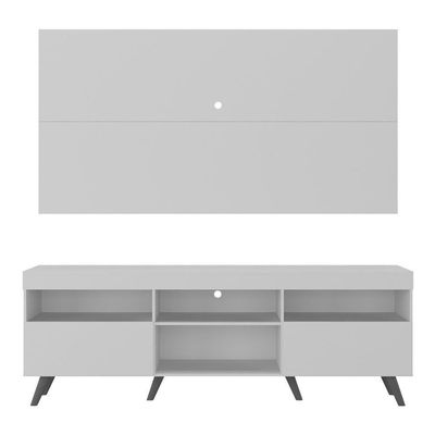 Rack com Painel TV até 65" e Pés Retrô Flórida Multimóveis
