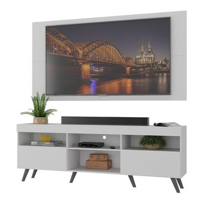 Rack com Painel TV até 65" e Pés Retrô Flórida Multimóveis