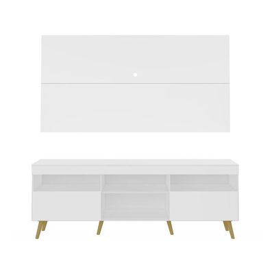Rack com Painel Tv até 65" e Pés Retrô Flórida Multimóveis