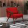 Conjunto 2 Poltronas Sala De Estar Monique Madeira vermelho Veludo