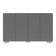 Aparador Buffet 4 Portas Com Pés Grafite Natural