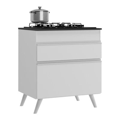 Balcão Cozinha Para Cooktop 70 Cm 1 Porta Mp3706.891 Branco
