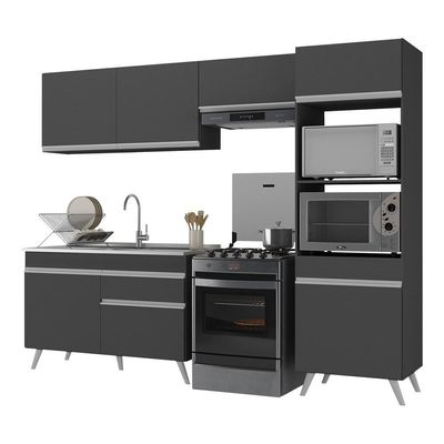 Armário De Cozinha 4 Peças Mp3693.898 Veneza Preto