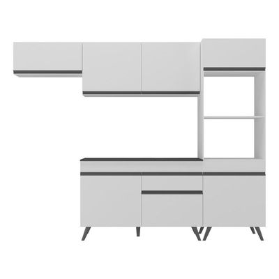 Armário De Cozinha Compacta 4 Peças Mp3690.964 Veneza Branco
