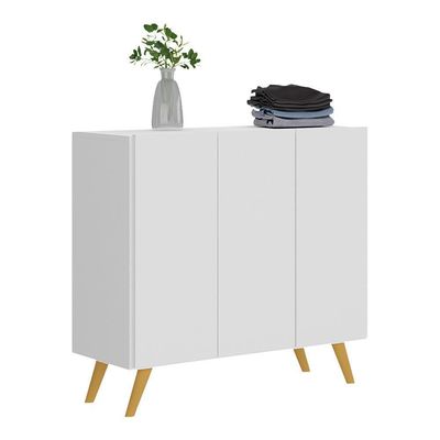 Armário Lavanderia 90cm Mp5033 Branco/Natural