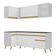 Armário De Cozinha Compacta De Canto Veneza Multimóveis V2058 Branco/dourado Branco/dourado