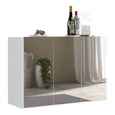 Aparador Buffet 3 Portas Suspenso Vegas V1012 Branco Branco