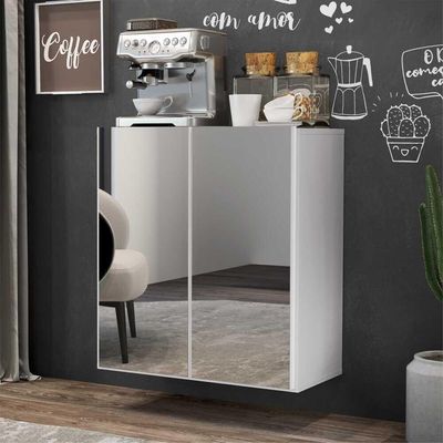 Aparador Buffet 3 Portas Suspenso Vegas V1012 Branco Branco