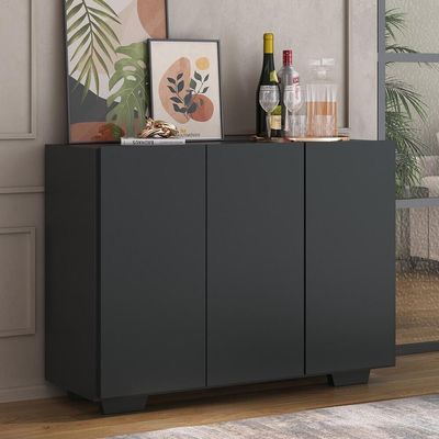 Aparador Buffet 3 Portas Veneza Multimóveis V1010 Preto