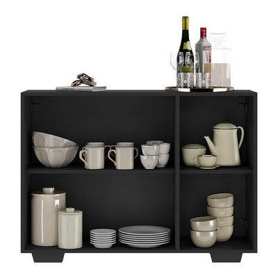 Aparador Buffet 3 Portas Veneza Multimóveis V1010 Preto