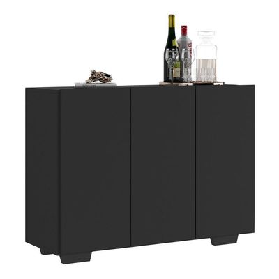 Aparador Buffet 3 Portas Veneza Multimóveis V1010 Preto