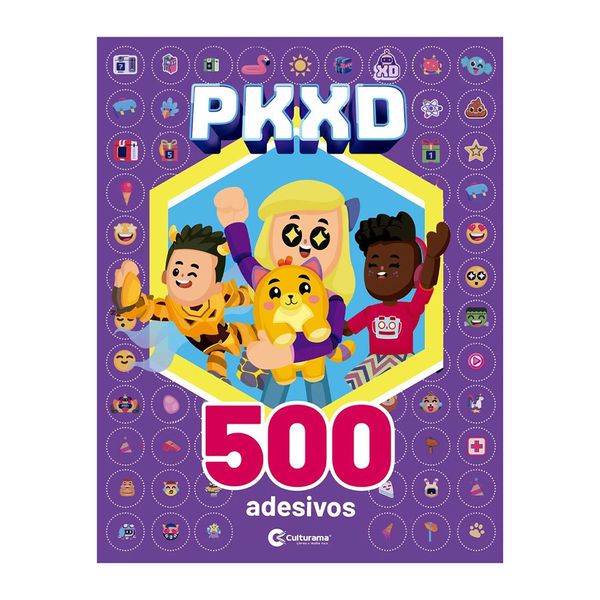 Livro Infantil PK XD Culturama Desenhos para Colorir com 500 Adesivos